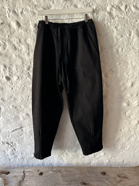 Crossley Black Canvas Drawstring Pants