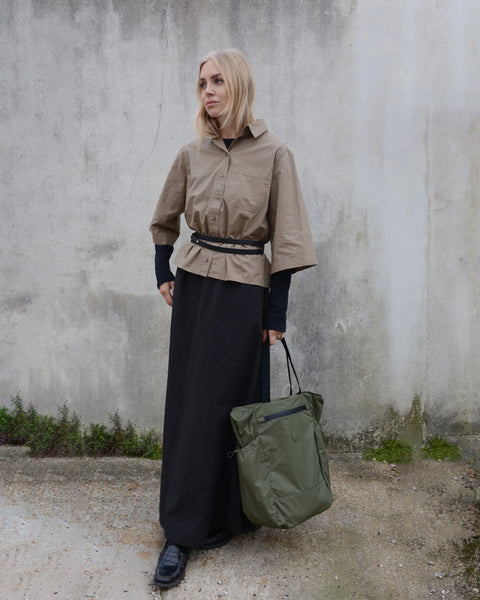Crossley Cotton Long Skirt | Black