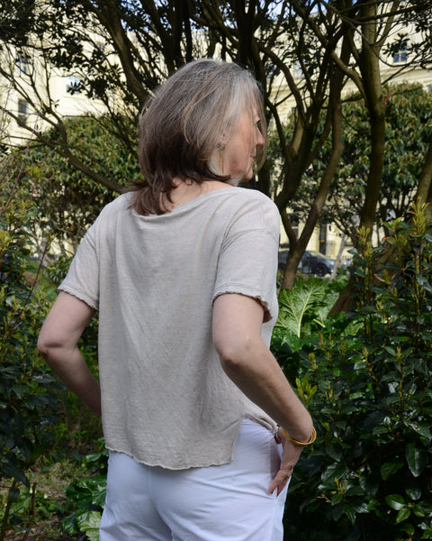 Crossley Linen Jersey T-Shirt | Sand