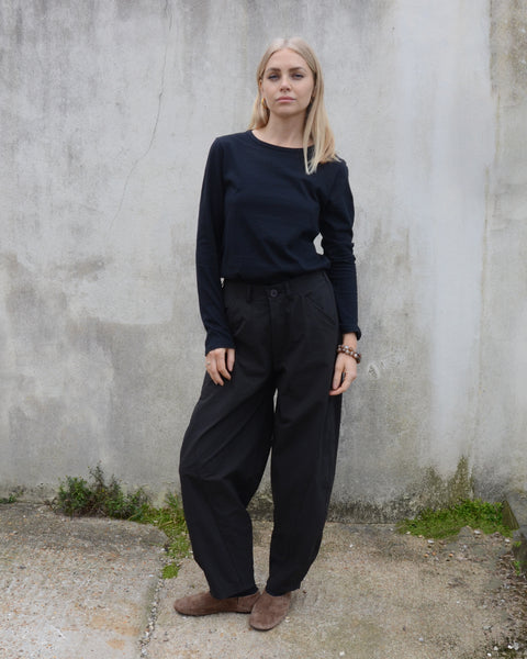 Crossley Twist Seam Trousers | Black