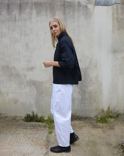 Crossley Twist Seam Trousers | White