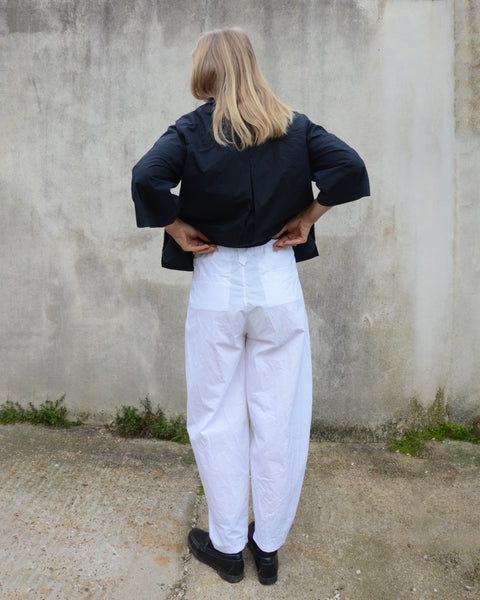 Crossley Twist Seam Trousers | White