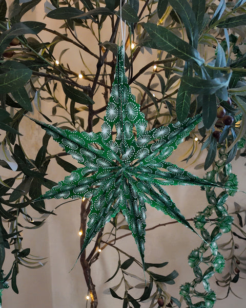 A World Of Craft Green & White Sirius Dandelion Star