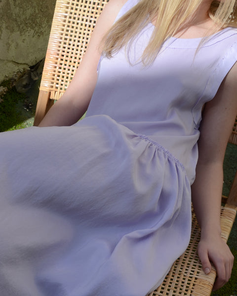 Frida Zazou Sleeveless Washed Silk Dress | Lilac