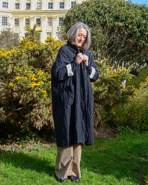 Apuntob Oversized Herringbone Spring Coat