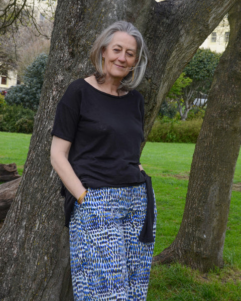 Crossley Linen Jersey T-Shirt | Black