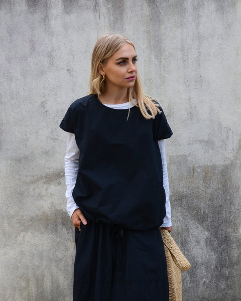 Album Di Famigila Tissue Cotton Drawstring Shirt