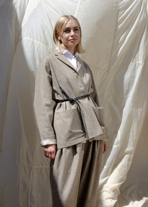Muku Beige Front Pocket Jacket
