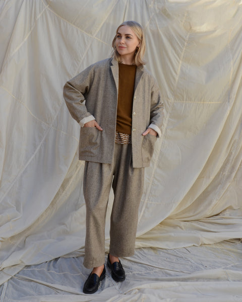 Muku Beige Front Pocket Jacket