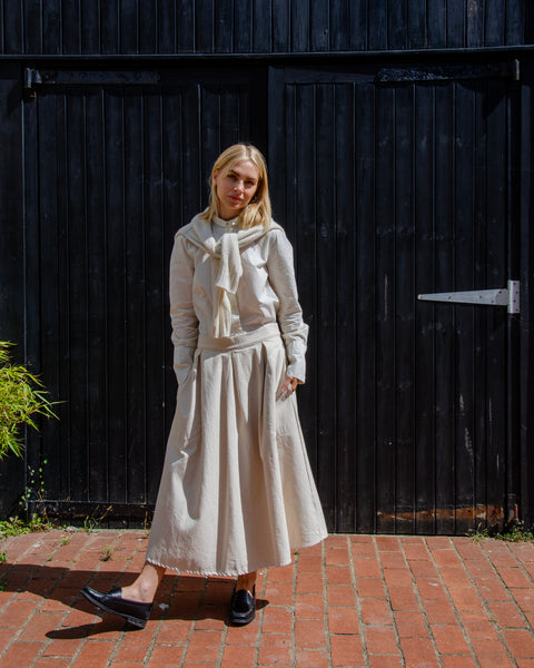 Aquamente Chalk Cotton Drill Full Skirt