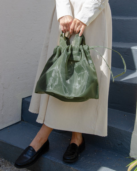 Ameico Mate Mono Khaki Mesh Drawstring Bag