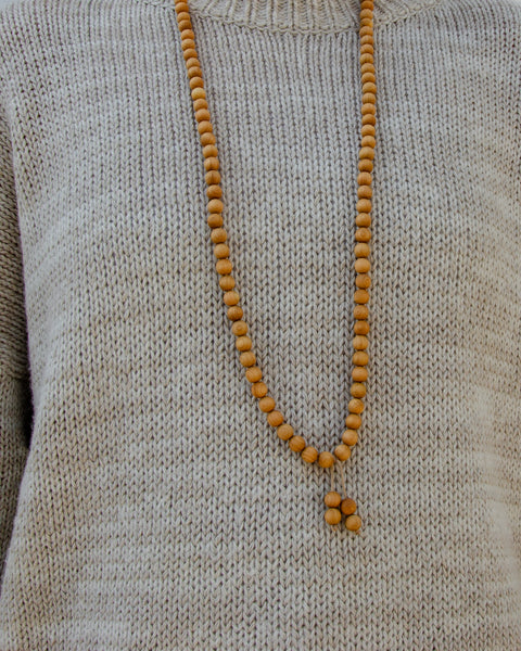 Cedar wood loop with Bead Dangle