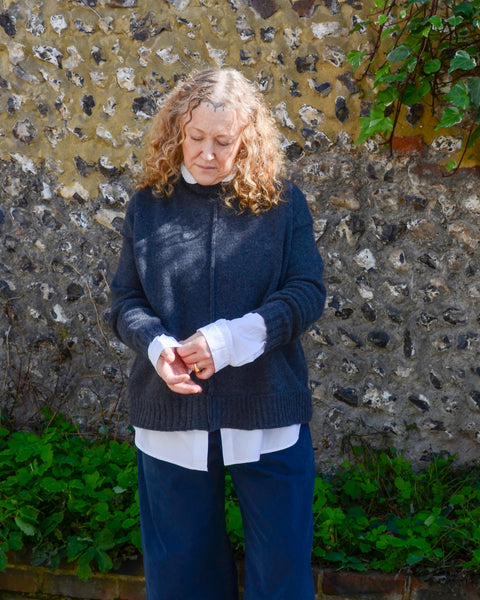 MJ Watson Grey High Neck Cashmere Pullover