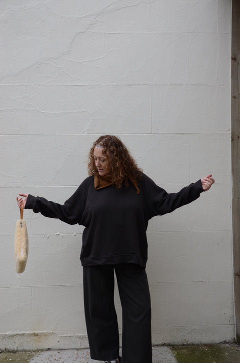 Elliot Organics Joanie Organic Cacao Oversized Sweatshirt