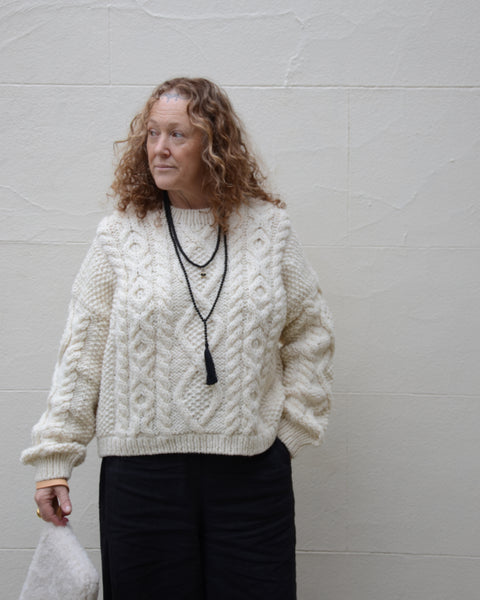 Kagure Hand knit Cable Jumper