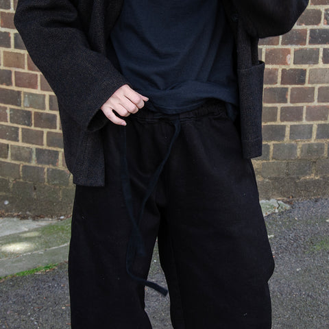 Crossley Black Canvas Drawstring Pants