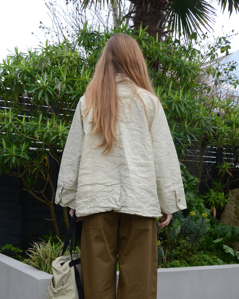 Aequamente Crinkle Cotton Wide Jacket