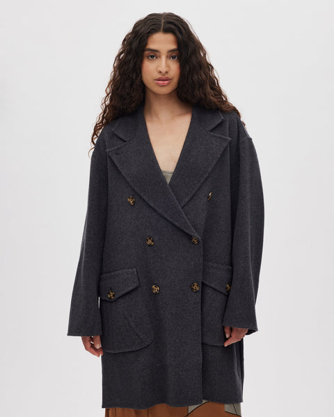Rabens Saloner Felt Wool Coat
