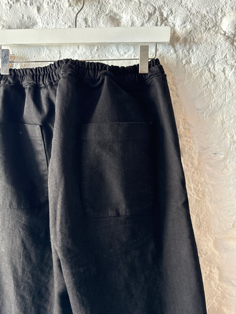 Crossley Black Canvas Drawstring Pants