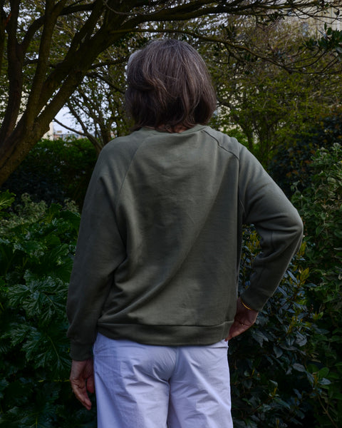 Elliot Organics Oversized Olive Cotton Sweatshirt