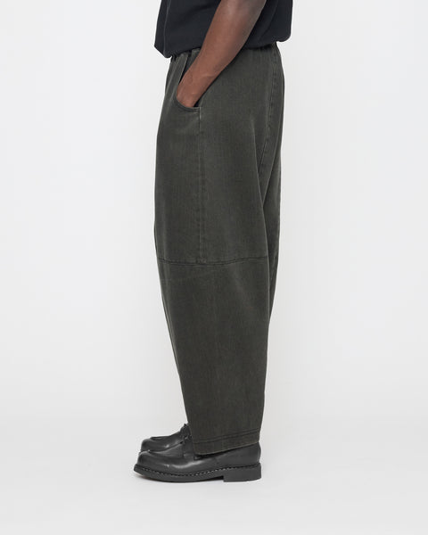 7115 Panel Barrel Leg Trousers | Washed Black
