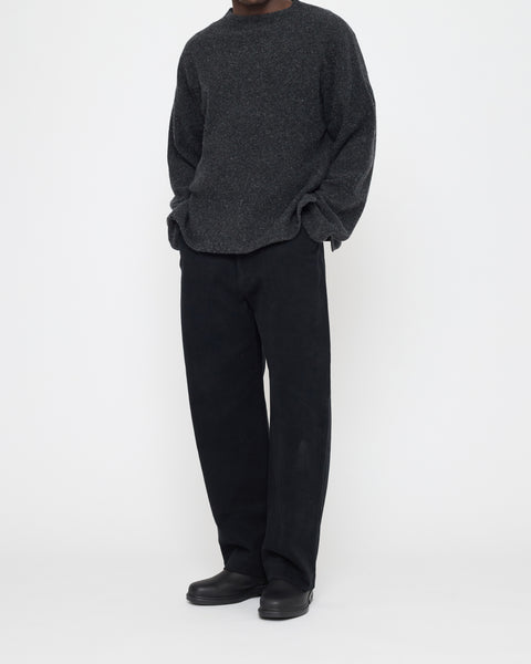 7115 Merino Tweed Jumper | Charcoal