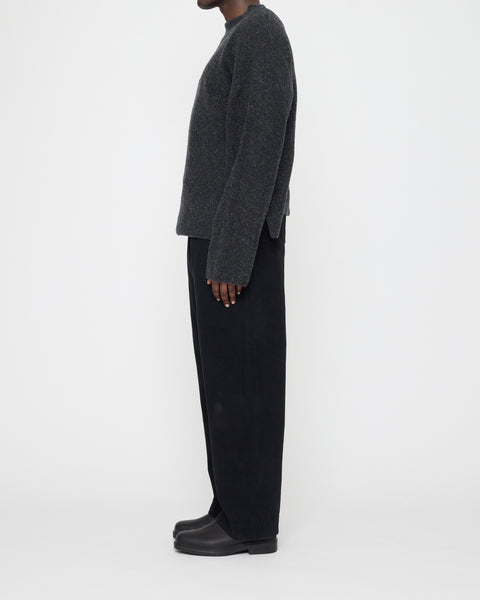 7115 Merino Tweed Jumper | Charcoal