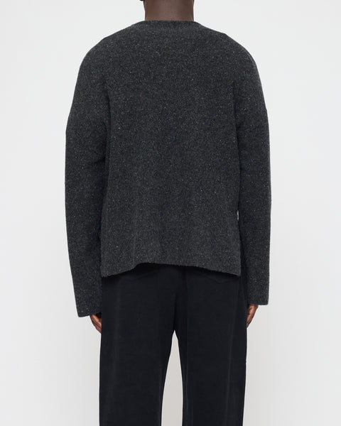 7115 Merino Tweed Jumper | Charcoal