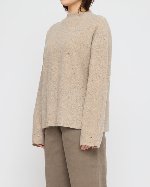 7115 Merino Tweed Jumper | Beige