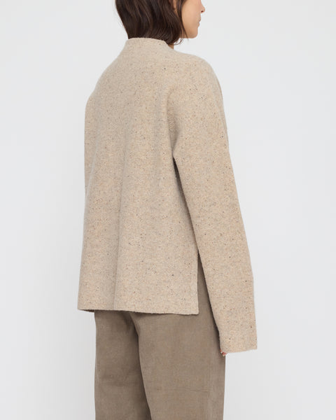 7115 Merino Tweed Jumper | Beige
