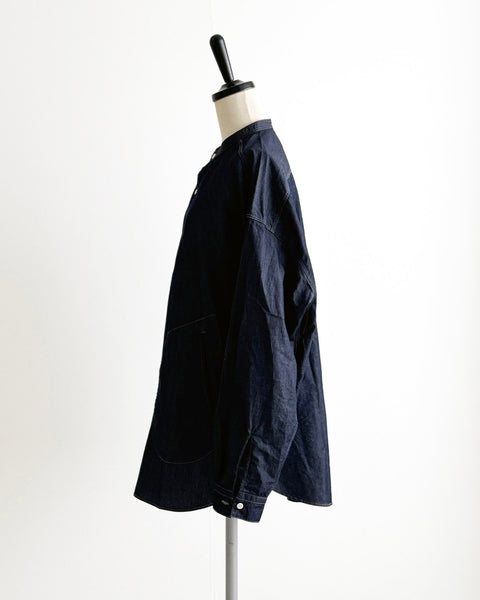Kagure Denim Half-Placket Shirt