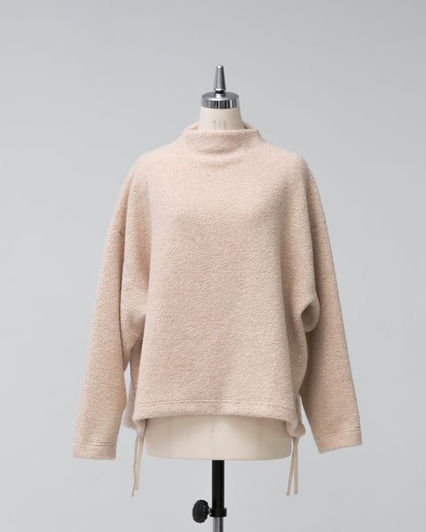 Kagure Wool-Blend Borg Oversized Pullover