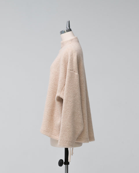 Kagure Wool-Blend Borg Oversized Pullover