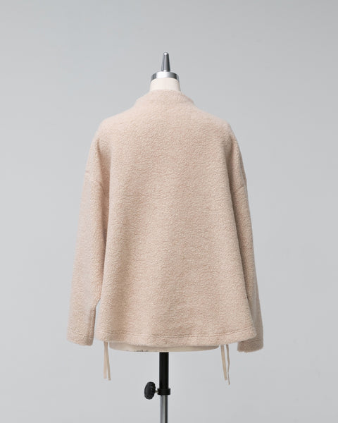 Kagure Wool-Blend Borg Oversized Pullover