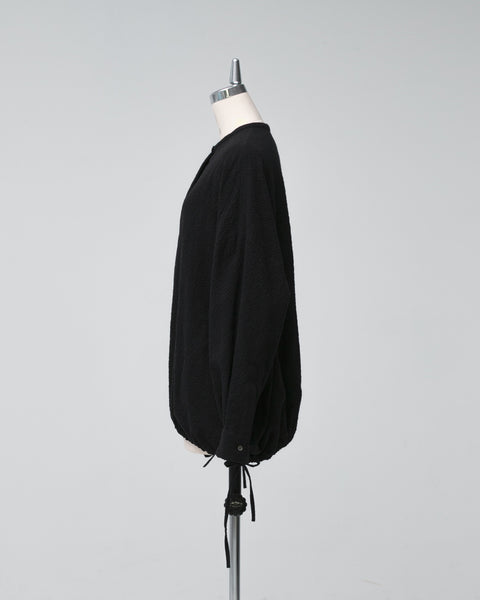 Kagure Oversized Drawstring Shirt | Black