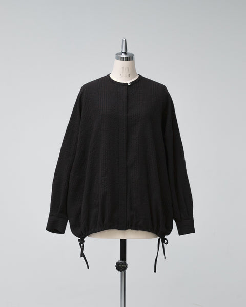 Kagure Oversized Drawstring Shirt | Check