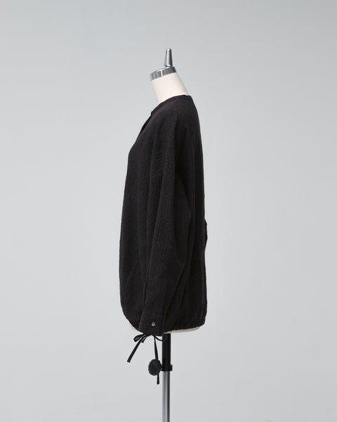 Kagure Oversized Drawstring Shirt | Check