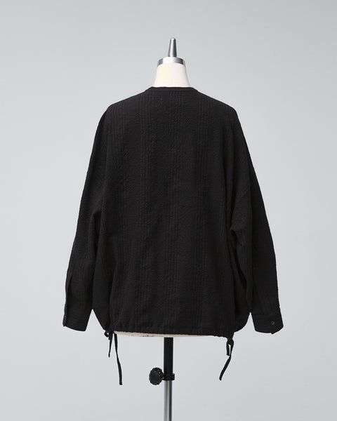 Kagure Oversized Drawstring Shirt | Check