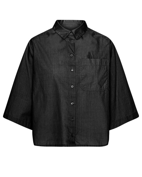 AJ117 Black Organic Cotton Utility Shirt