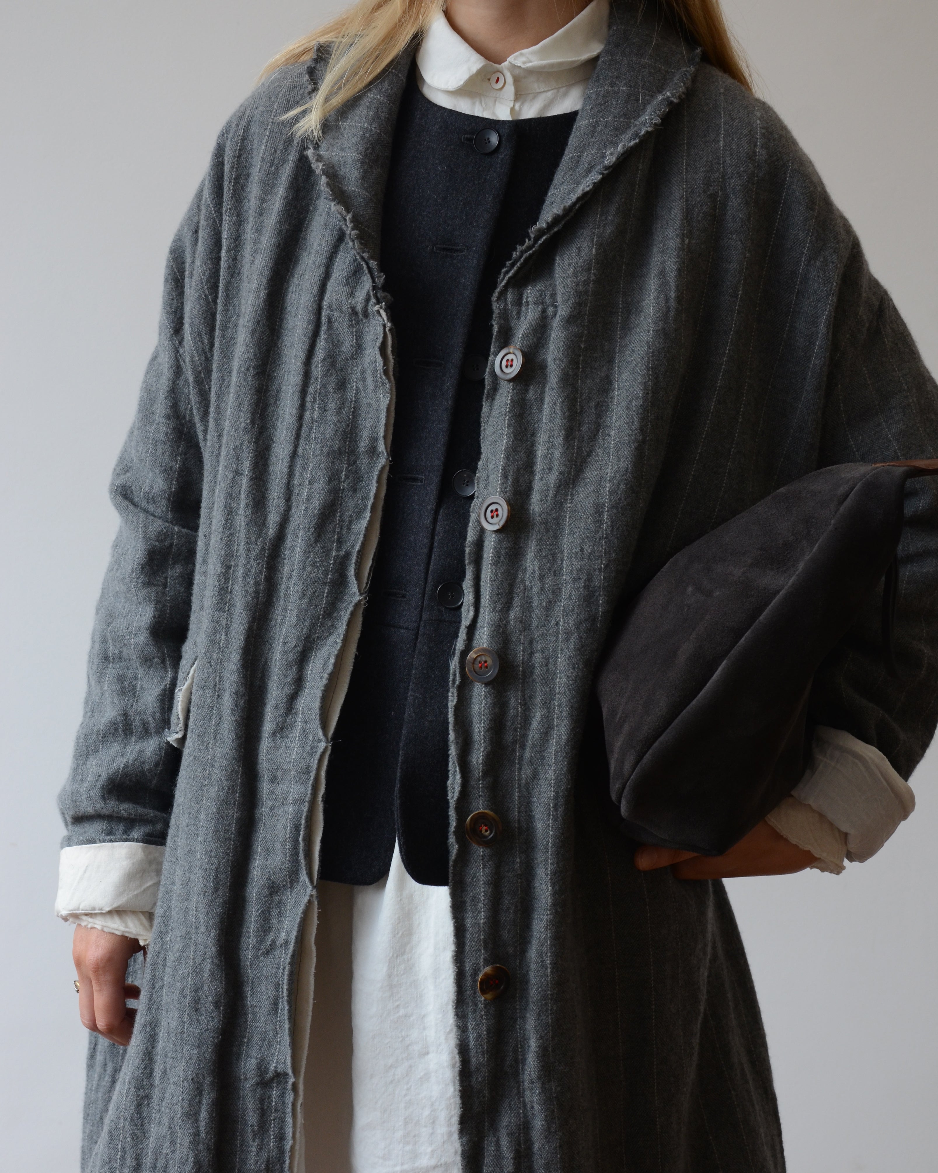 Hannoh Pinstripe Mary Coat – Woven Store