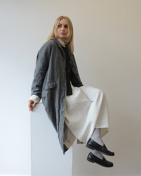 Hannoh Pinstripe Mary Coat