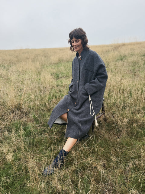 Frida Zazou Long Wool Coat