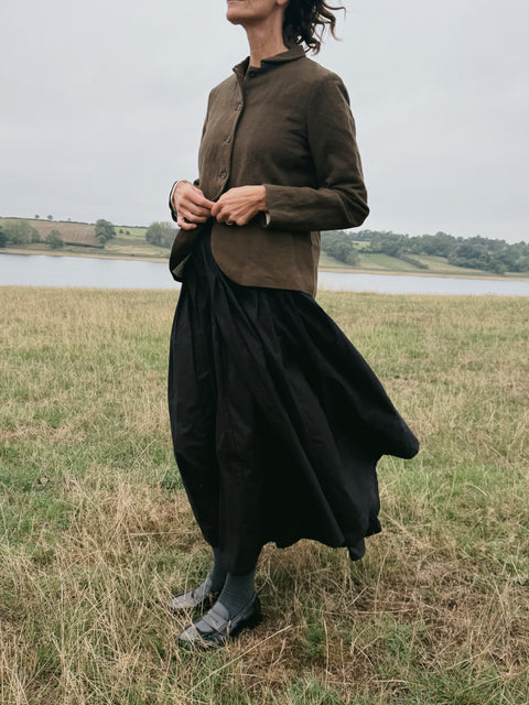 Apuntob Pleated Full Skirt