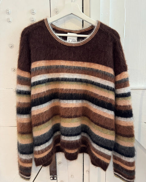AJ117 Wool / Mohair Striped Jumper