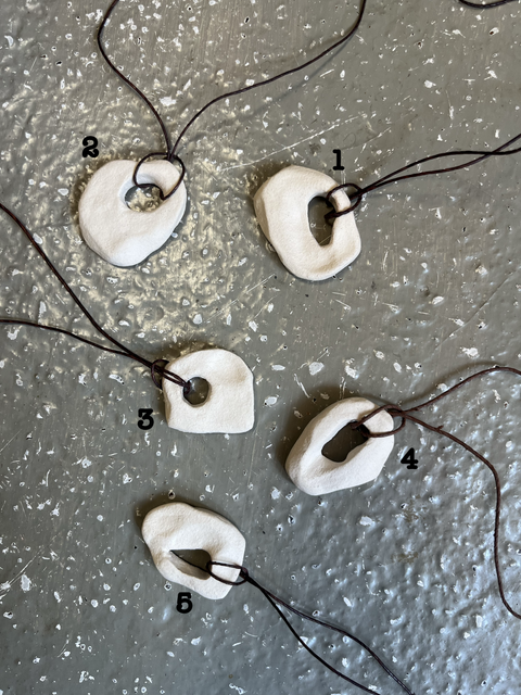Ula Ceramics Pebble Pendant Necklace | Natural