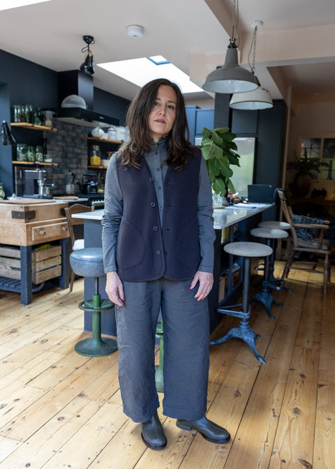 Aequamente Crinkle Cotton Pants | Visone / Dark Olive