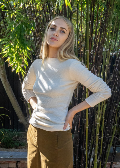 Sula Long Sleeve Textured Tee