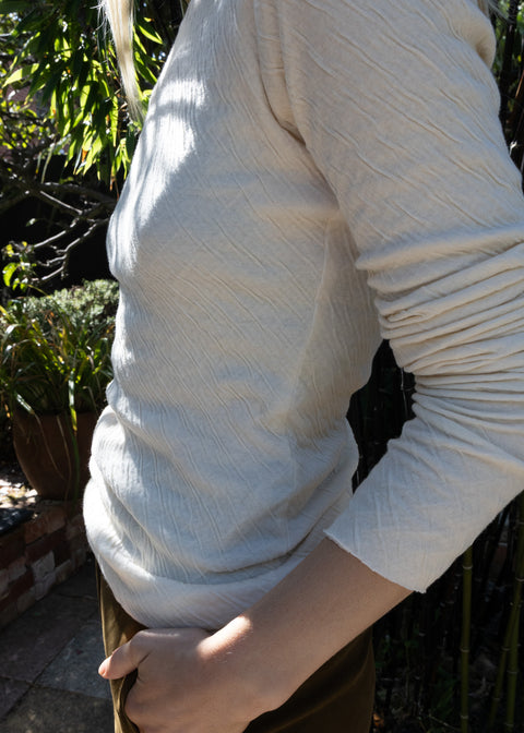 Sula Long Sleeve Textured Tee