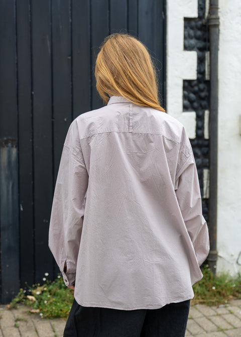 Kagure Garment-Dyed Regular Collar Shirt