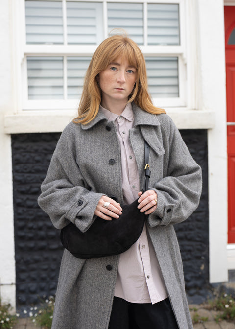 Kagure Wool Balmacaan Coat